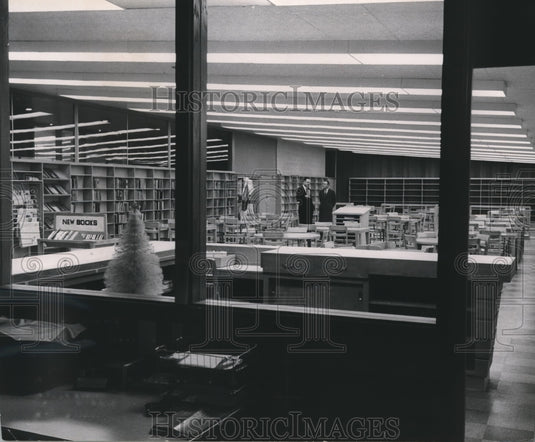 1959 Press Photo Homestead High Library through Librarian's Office Windows-Historic Images