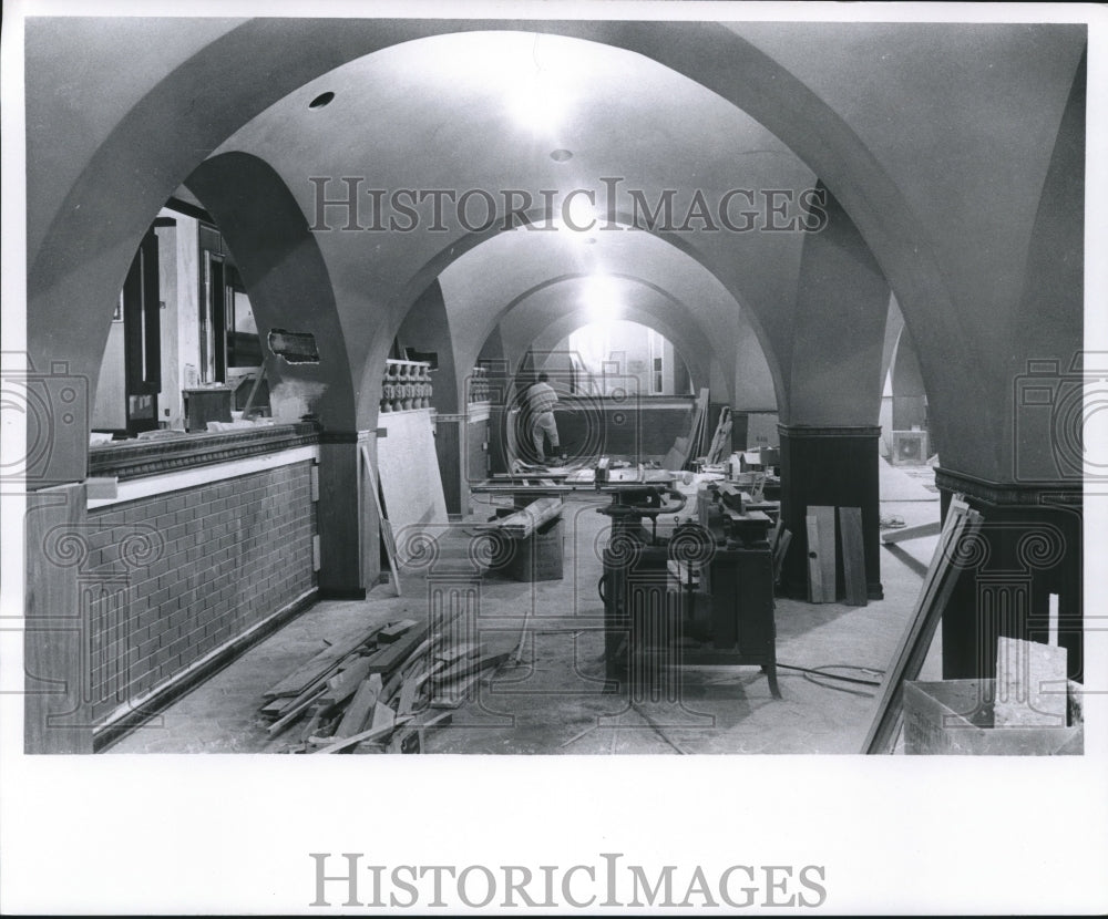 Press Photo Interior Construction of the Milwaukee Music Hall - Historic Images