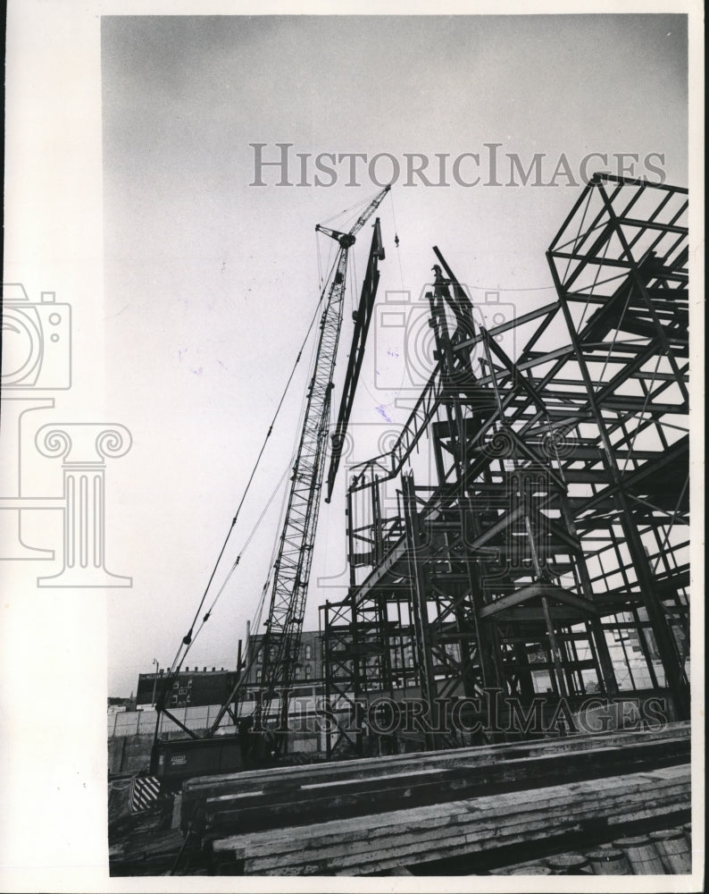 1962 Press Photo Construction of new Center for Performing Arts in Milwaukee - Historic Images