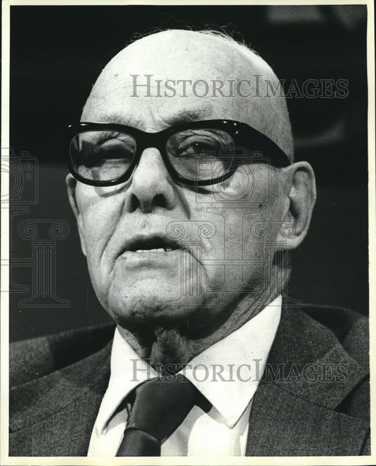 1978 George Meany, head of the AFL-CIO on "Face the Nation"-Historic Images
