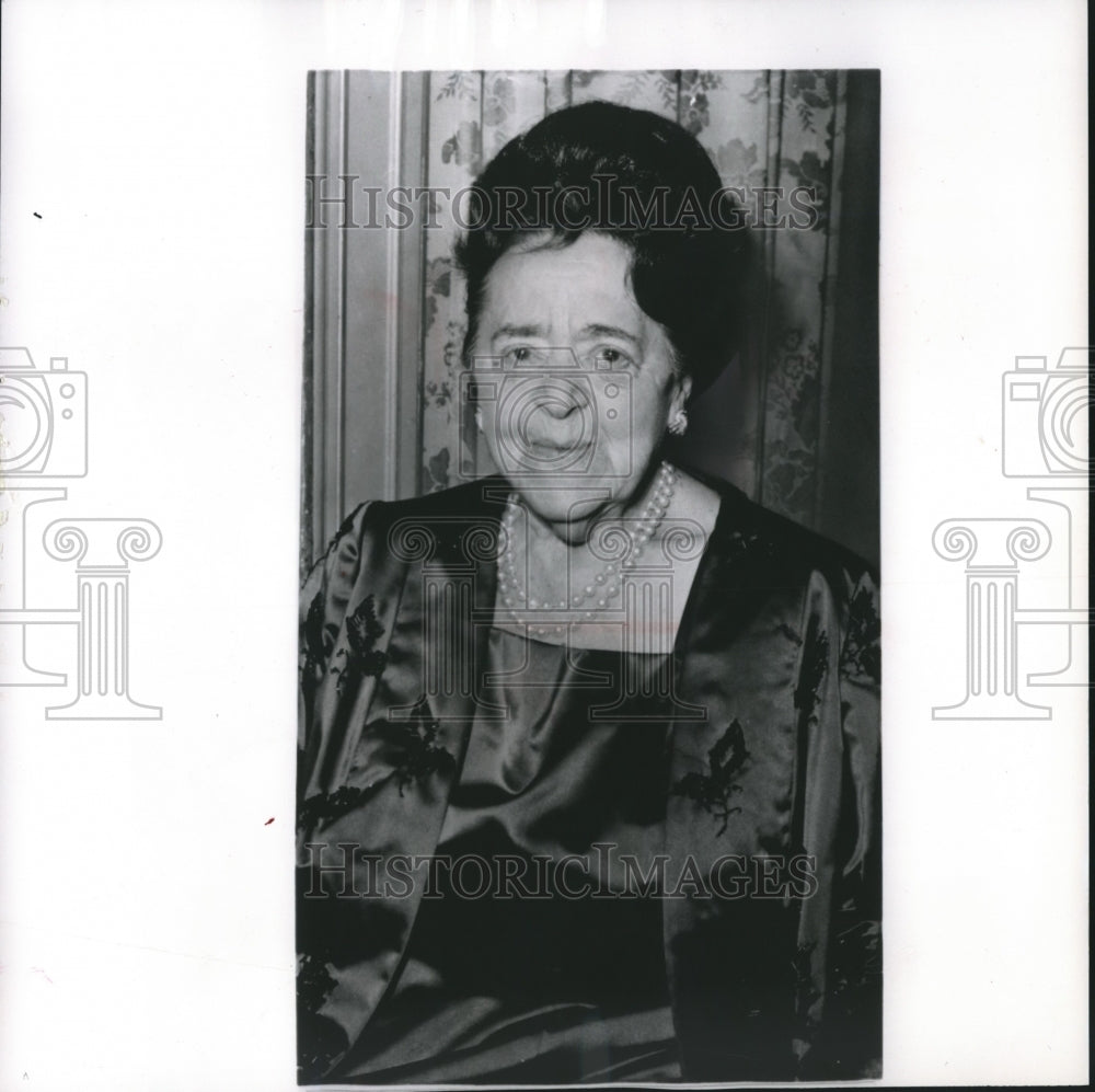 1963 Press Photo Elsa Maxwell, Hostess to Royalty, Wealthy - mjb32776 - Historic Images