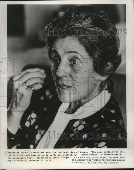 1974 French Minister for the Condition of Women, Franciose Giroud-Historic Images