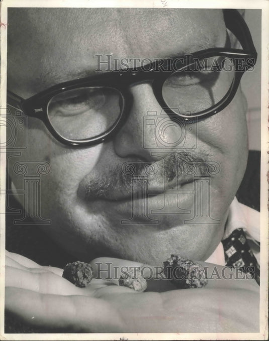 1963 Doctor Frederick A. Peterson Holds Corn Cobs from Mexico-Historic Images