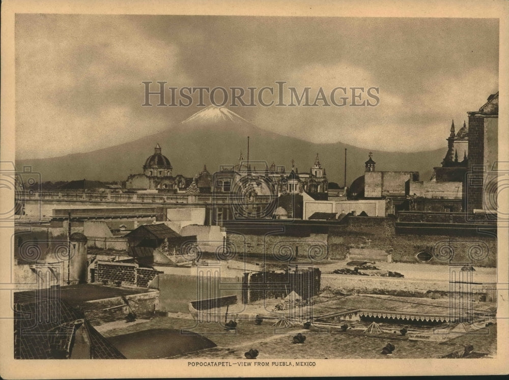 1951 Press Photo A View of Popocatepetl "Smoking Mountain" from Puebla, Mexico - Historic Images