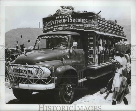 1979 Colorful Tap-Taps, are the common transportation in Haiti-Historic Images