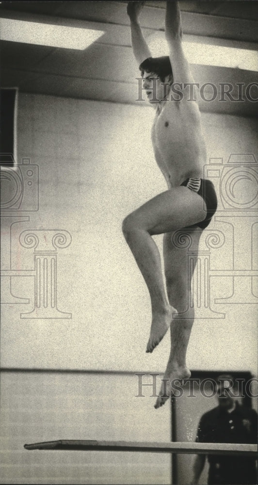 1980 Nicolet High School&#39;s, Tom Haig, top-ranked diver in the state-Historic Images