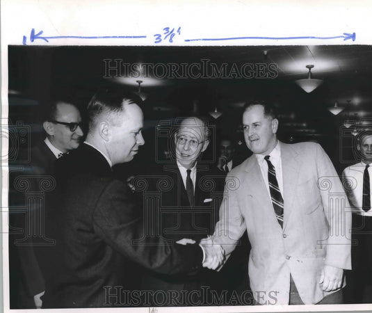 1962 Press Photo Jack Ross Congratulated On 25 Years Of The Journal Employment-Historic Images