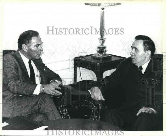 1982 Press Photo Secretary of State Alexander Haig and Andrei Gromyko in Geneva. - Historic Images