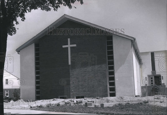 1956 Press Photo Roosevelt Drive Presbyterian Church construction is finished-Historic Images
