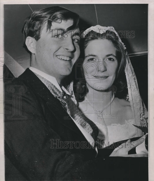 1964 Press Photo Kermit Roosevelt III married Linda Ballentine in New York - Historic Images