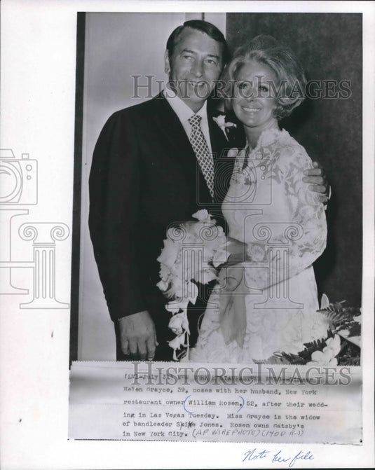 1968 Press Photo Helen Graco and William Rosen after Wedding - mjb38353 - Historic Images