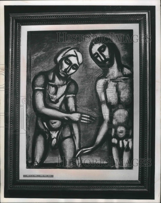 1965 Press Photo From George Rouaults "Miserere": St. Thomas and Christ-Historic Images