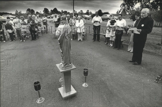 1981 Father Joseph L. Baran, St. Clare Catholic Church in Wind Lake.-Historic Images