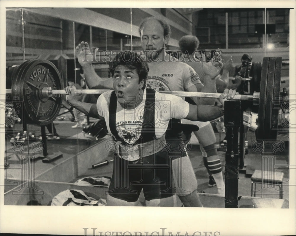 1986 Press Photo World champion Power Lifter Dawn Reshel and Greg Reshel- Historic Images