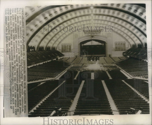 1963 Press Photo Democrats will pick candidate here in Atlantic City, New Jersey - Historic Images