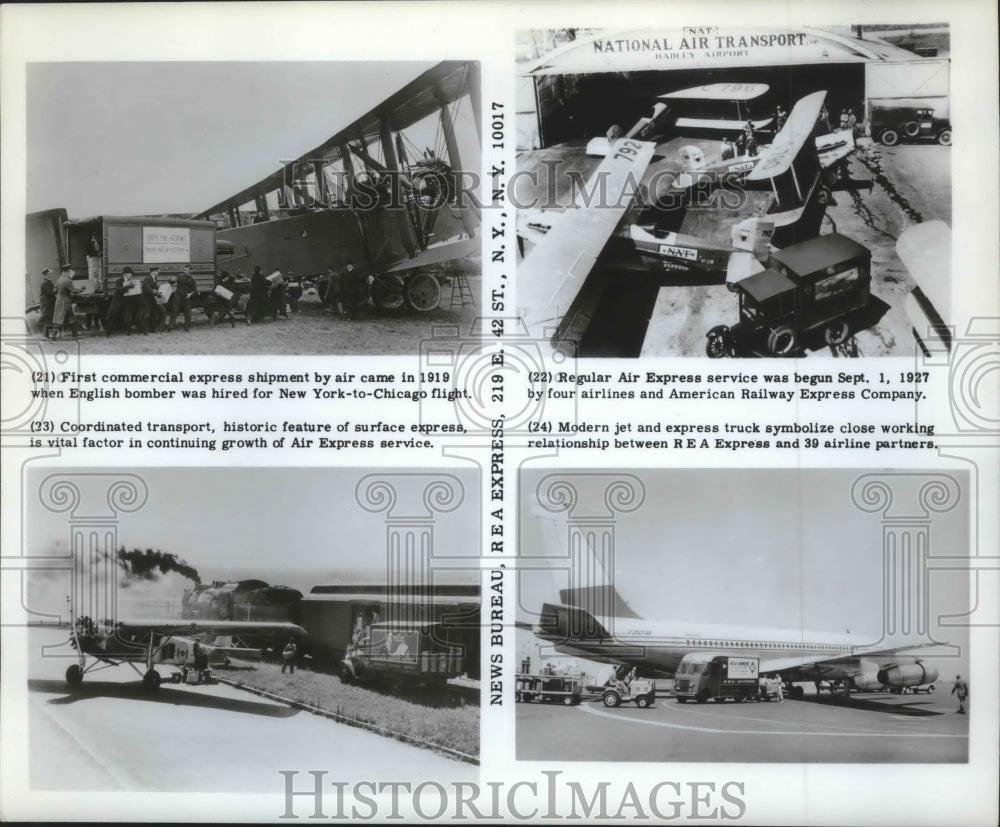 1964 Press Photo Air Express service planes working with the R E A Express in NY - Historic Images