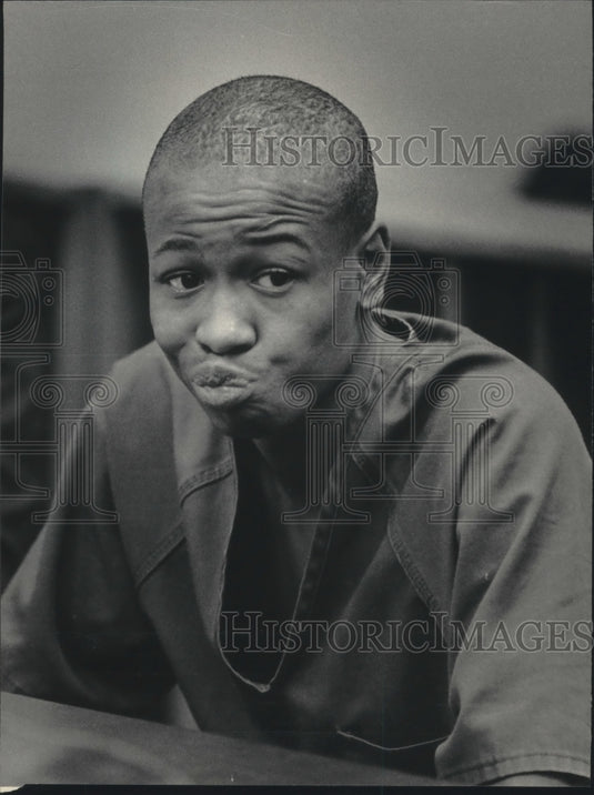 1986 Press Photo Sylvestor Pryor of Milwaukee Sentenced to 85 Years in Prison - Historic Images