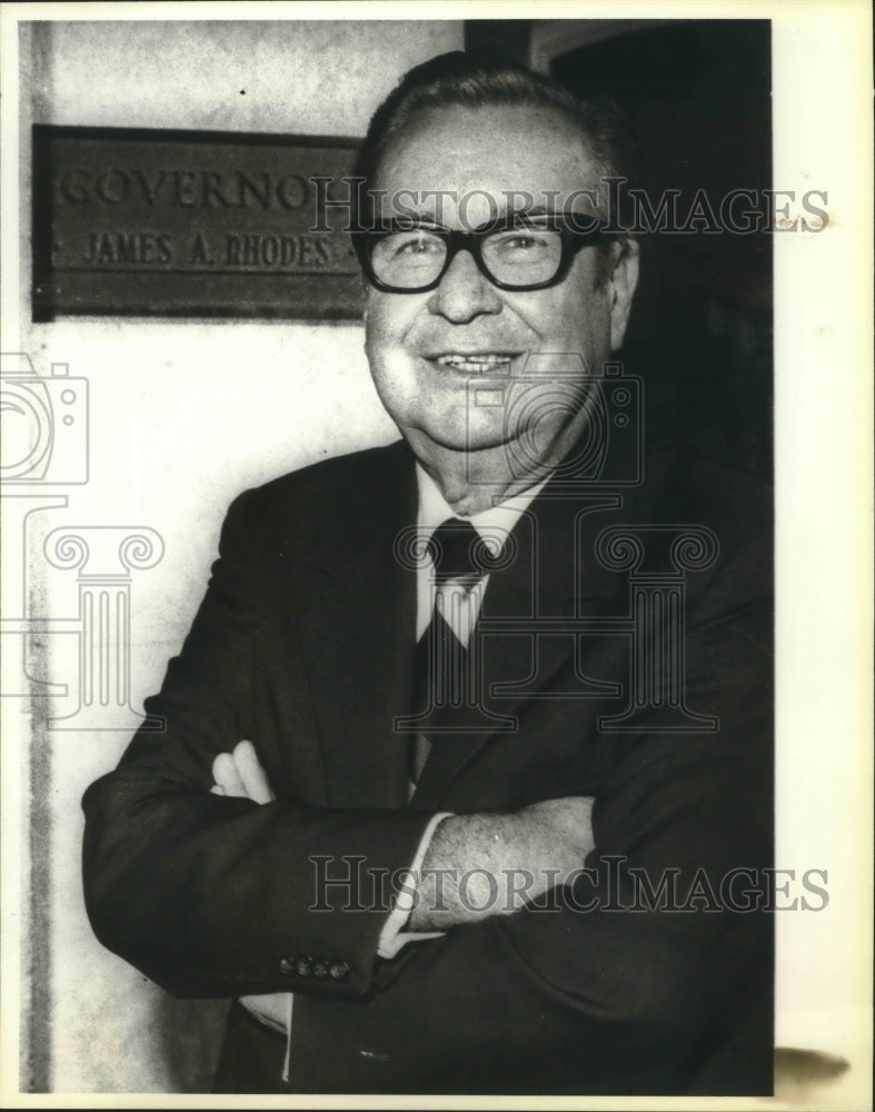 1979 Press Photo James A. Rhodes of Ohio, 69, Oldest Governor in the U.S. - Historic Images