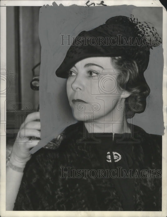 1988 Press Photo Mrs. Osa Johnson, who survived her husband after a plane crash - Historic Images