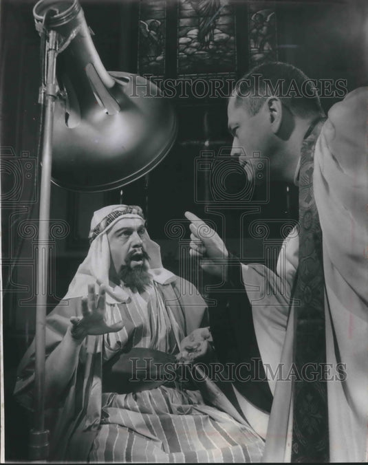 1967 Press Photo Dialog sermon by Clayton Spranger and Rev. Hoover T. Grimsby-Historic Images