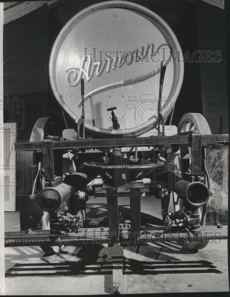 1968 Water sprinkling wagon converted to road oiler, Wisconsin. - Historic Images