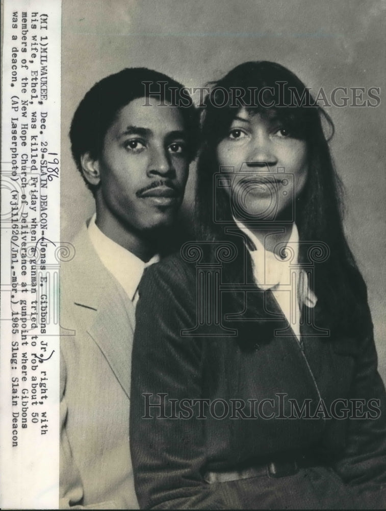 1986 Jonas and Ethel Gibbon,  New Hope Church-Historic Images