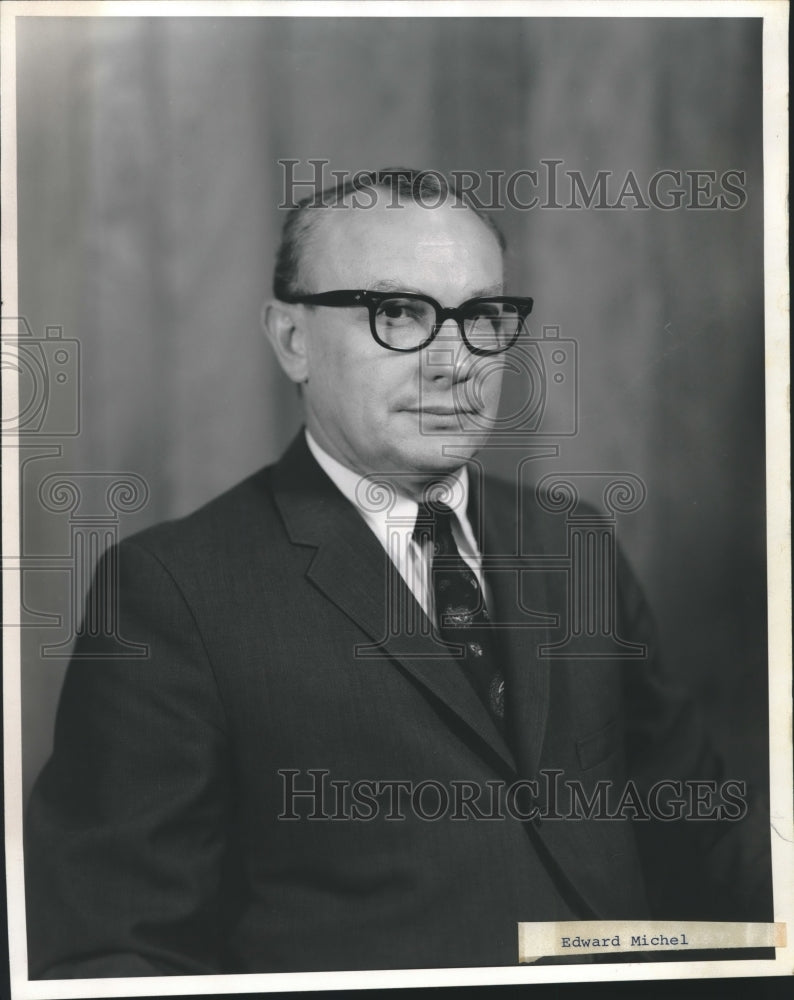 1967 Press Photo Edward Michel, Vice-President of E. P. Hoyer Printing Company - Historic Images
