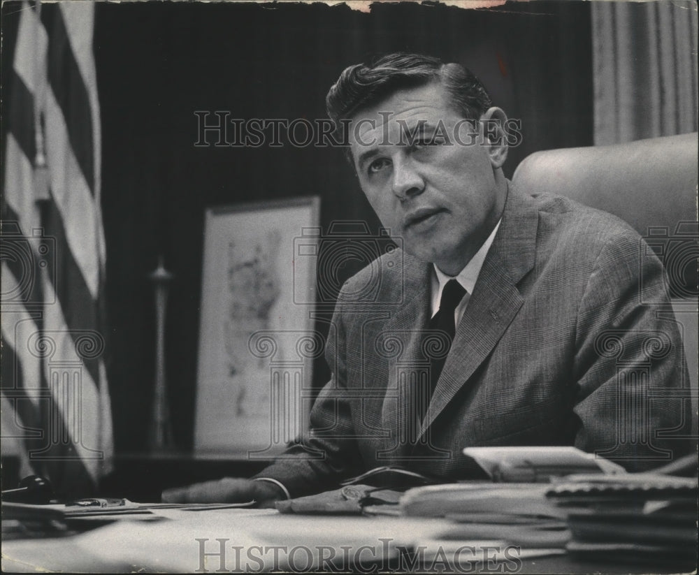 1965 Press Photo Milwaukee Mayor Henry W. Maier - mjb45566 - Historic Images