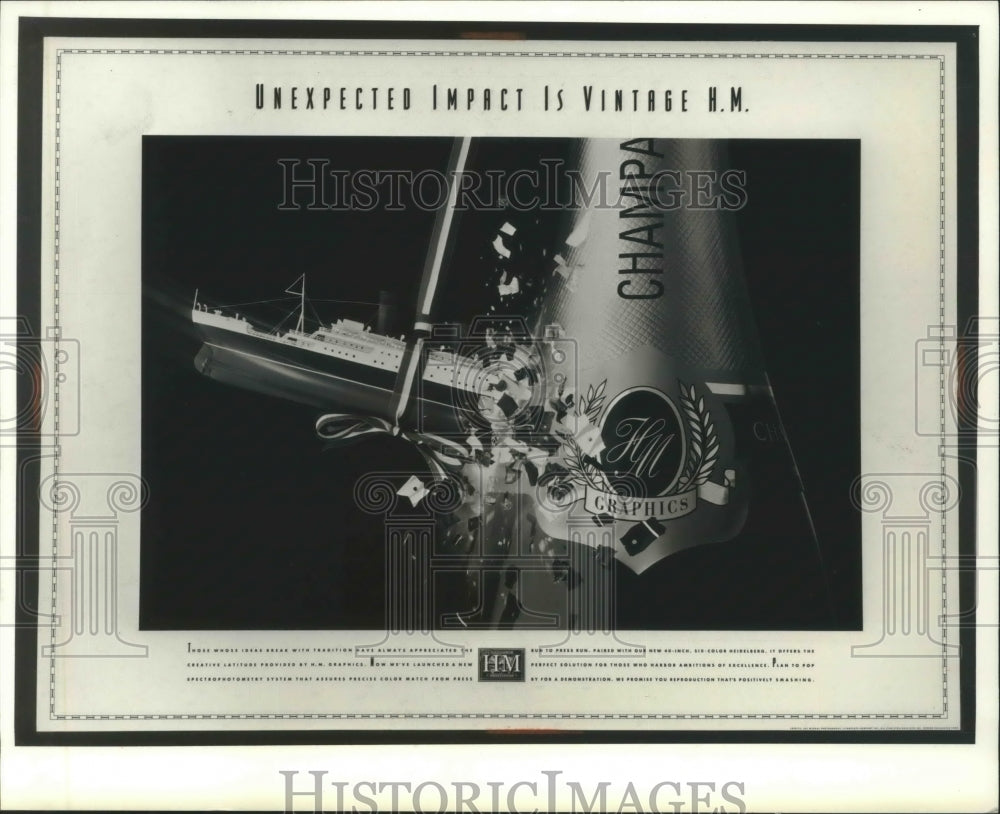 1992 Press Photo HM Graphics incorporates new Heidelberg press printer - Historic Images