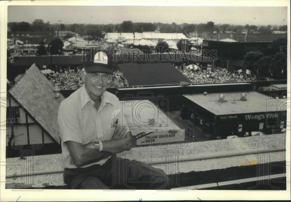 1987 Press Photo Wisconsin State Fair Director Billy Greiner at State Fair Park - Historic Images