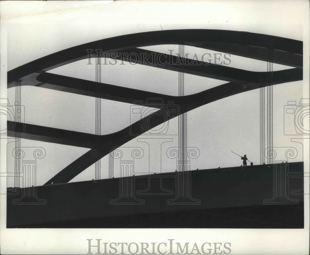1975 View of Milwaukee Harbor Bridge-Historic Images