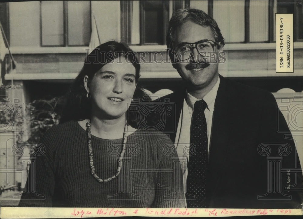 1983 Press Photo Joyce Milton and Ronald Radosh, Authors Of "The Rsenberg File" - Historic Images