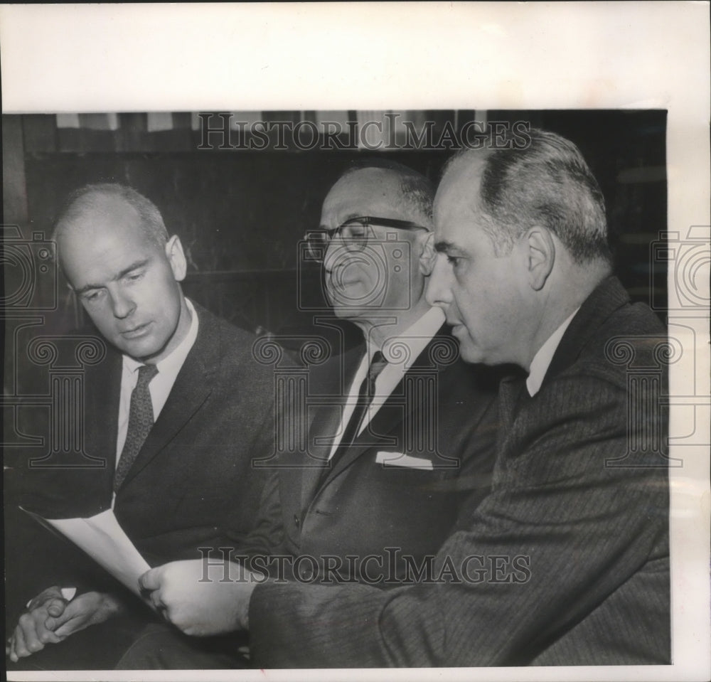 1963 Press Photo David Rabinovitz at senate hearing on his nomination in D.C. - Historic Images