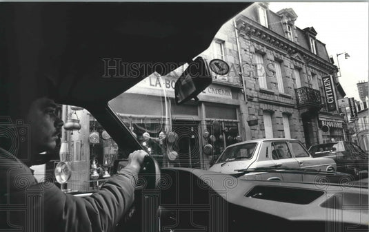 1985 Sentinel reporter, Tom Mueller drives in France-Historic Images