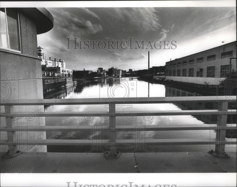 1974 View from Pleasant Street Bridge over the Milwaukee River-Historic Images