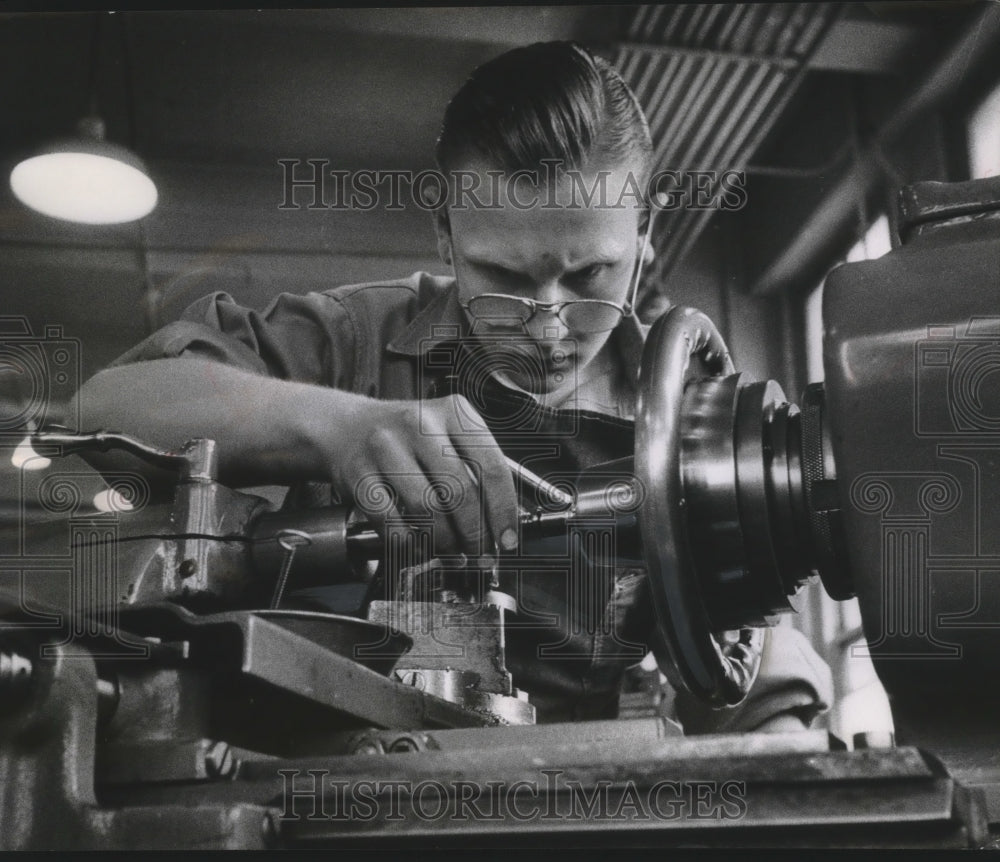 1956 Ervin Grafwaller at Milwaukee Trade and Technical High School.-Historic Images