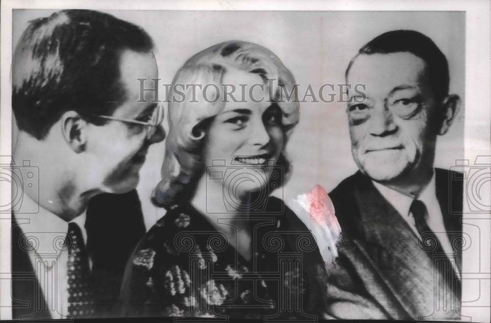 1958 Press Photo Steven Rockefeller with his fiancee Anne Marie Rasmussen - Historic Images