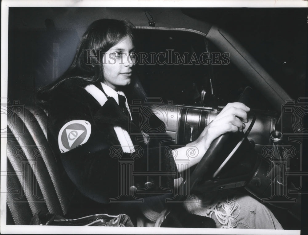 1973 Press Photo Miss Pat Gorski on patrol in Milwaukee - mjb47343 - Historic Images