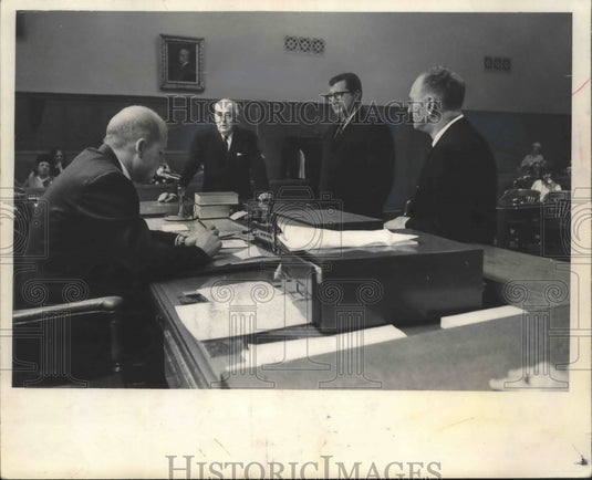 1963 Press Photo Mock trial for Women's Court and Civic Conference in Milwaukee.-Historic Images
