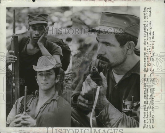 1966 Press Photo Typical Guatemala guerrillas wait in mountains. - mjb48979 - Historic Images
