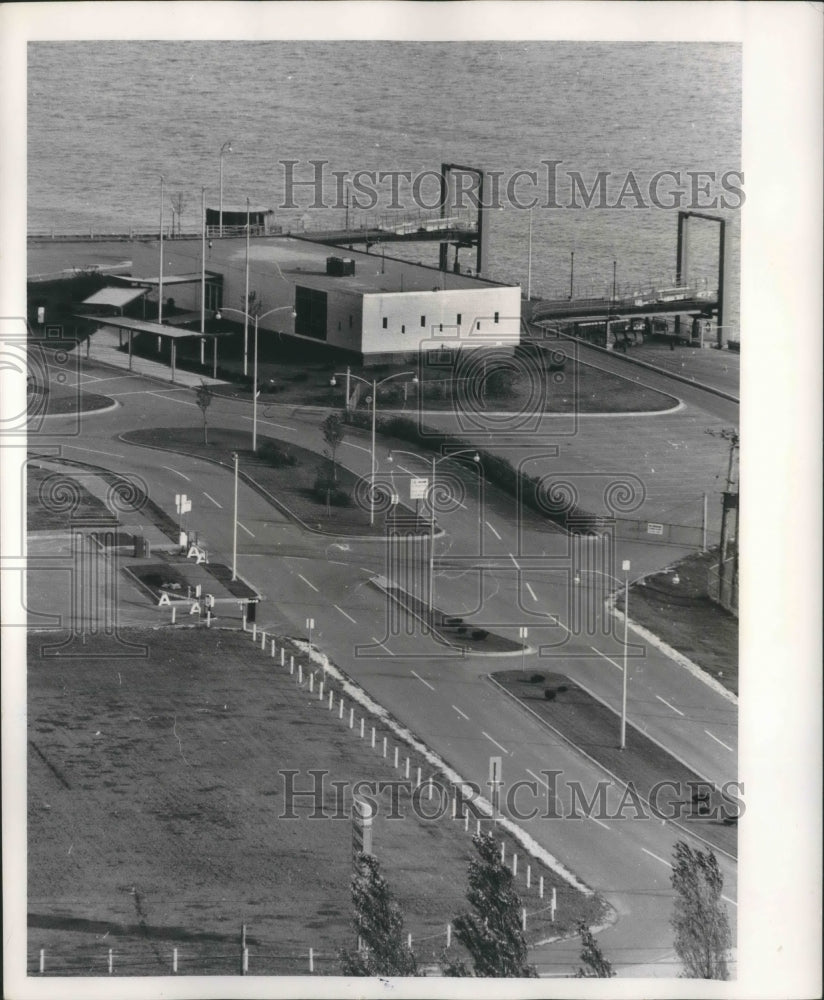 1962 Press Photo Overhead view of passenger pier in Milwaukee - mjb48988- Historic Images