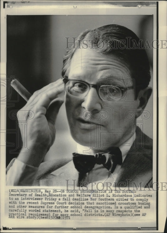 1971 Press Photo Elliot L. Richardson Secretary of Health, Education and Welfare - Historic Images