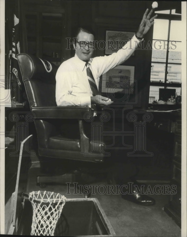 1977 Elliot Richardson in his Washington office as attorney general-Historic Images