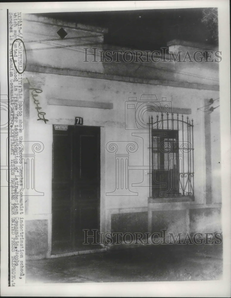1954 Press Photo Jacobo Sanchez Communist indoctrination school, Guatemala City. - Historic Images