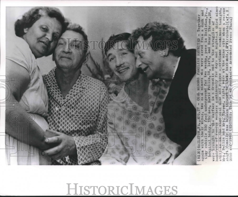 1963 Press Photo Coal Miners family in Hazleton Pennsylvania - mjb50482