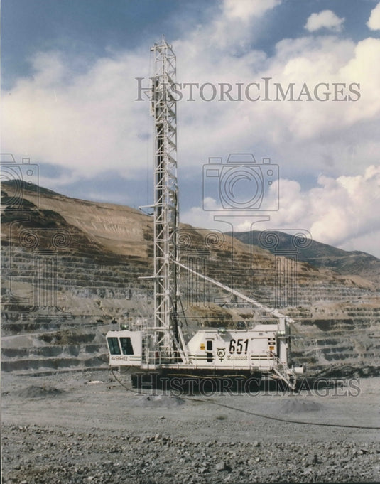 Blast Hole Drill at Bingham Canyon Mine near Salt Lake City, Utah-Historic Images
