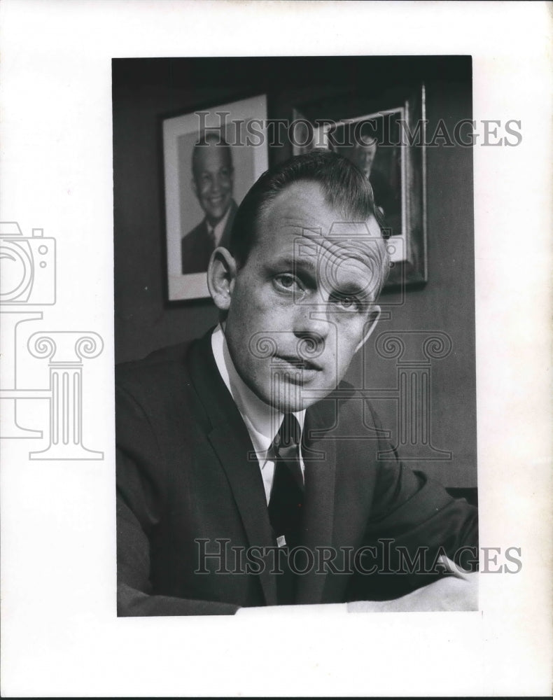 1966 Press Photo Keith Molin, executive secretary for county GOP, Milwaukee. - Historic Images
