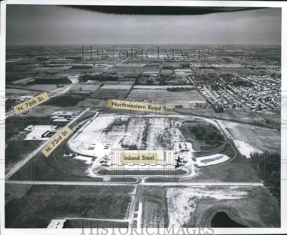 1968 Press Photo Aerial view of city of Milwaukee&#39;s industrial &quot;land bank&quot; land. - Historic Images