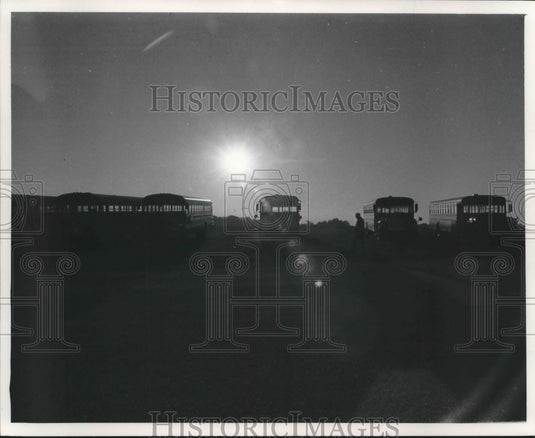 1976 Bus driver walking to bus preparing for his route, Milwaukee.-Historic Images