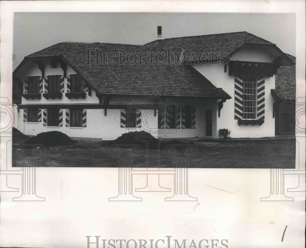 1966 Press Photo Rebuilt Old Red Brick Waterworks in Monroe, Wisconsin - Historic Images